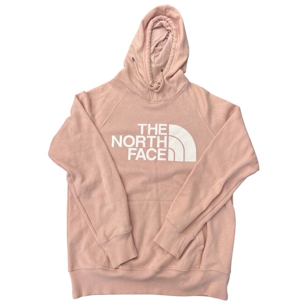 The North Face Womens Pink Circular Design Logo Pullover Hoodie Size Small